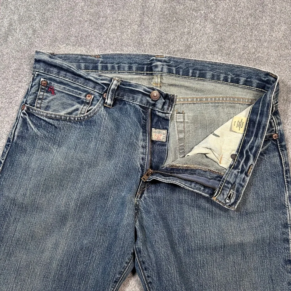 Polo Ralph Lauren Classic 867 Jeans Mens 34x33 Blue Denim Straight Leg Wash VTG